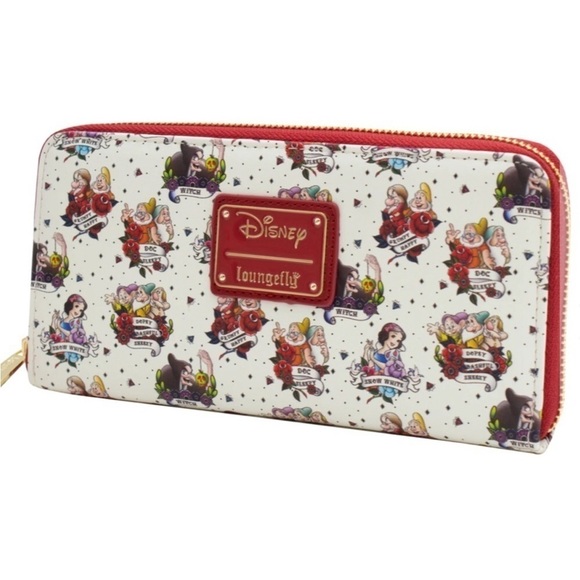Loungefly Disney Snow White Tattoo Zip Around Wallet NWT - Picture 1 of 14